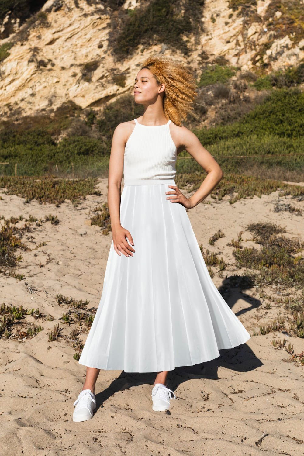 woman wearing beautiful white dress